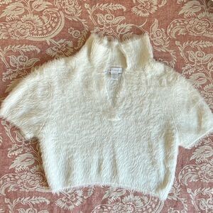 House of Harlow 1960 Creamy White Cowl Neck Sweater
